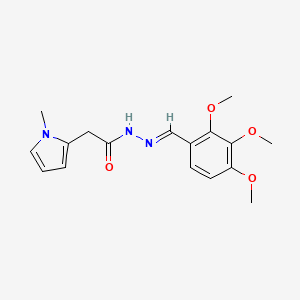 molecular formula C17H21N3O4 B11977071 2-(1-Methyl-1H-pyrrol-2-YL)-N'-(2,3,4-trimethoxybenzylidene)acetohydrazide 