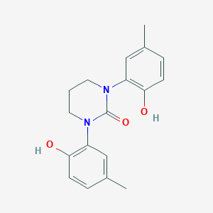 molecular formula C18H20N2O3 B11977158 1,3-Bis(2-hydroxy-5-methylphenyl)tetrahydro-2(1H)-pyrimidinone CAS No. 84379-39-5