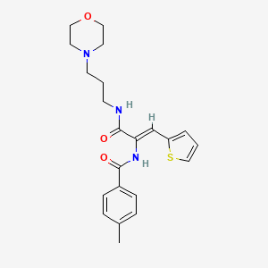 4-Methyl-N-[1-(3-morpholin-4-yl-propylcarbamoyl)-2-thiophen-2-yl-vinyl]-benzamide