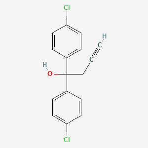 molecular formula C16H12Cl2O B1197729 Benzenemethanol, 4-chloro-alpha-(4-chlorophenyl)-alpha-2-propynyl- CAS No. 74886-37-6
