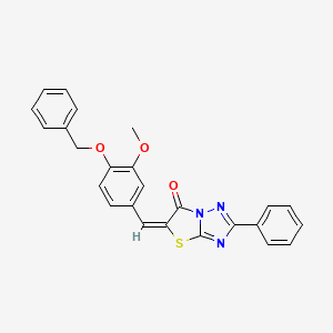 (5E)-5-[4-(benzyloxy)-3-methoxybenzylidene]-2-phenyl[1,3]thiazolo[3,2-b][1,2,4]triazol-6(5H)-one