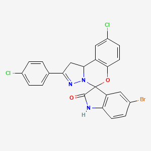 5'-Bromo-9-chloro-2-(4-chlorophenyl)-1,10b-dihydrospiro[benzo[e]pyrazolo[1,5-c][1,3]oxazine-5,3'-indolin]-2'-one