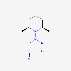 molecular formula C9H16N4O B1197740 cis-((2,6-Dimethyl-1-piperidinyl)nitrosoamino)acetonitrile CAS No. 137476-15-4