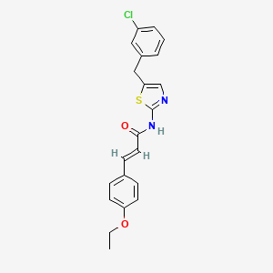 (2E)-N-[5-(3-chlorobenzyl)-1,3-thiazol-2-yl]-3-(4-ethoxyphenyl)-2-propenamide