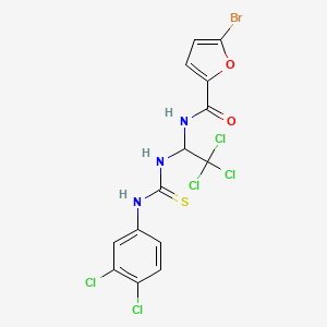 5-Bromo-N-(2,2,2-trichloro-1-(3-(3,4-dichlorophenyl)thioureido)ethyl)furan-2-carboxamide