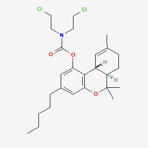 molecular formula C26H37Cl2NO3 B1197747 delta-9-Tetrahydrocannabinol dichloroethyl carbamoyl ester CAS No. 82459-41-4