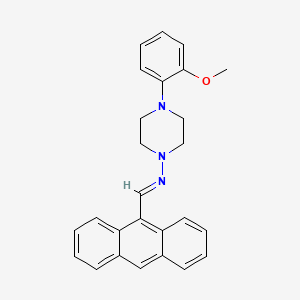 molecular formula C26H25N3O B11977472 N-(9-Anthrylmethylene)-4-(2-methoxyphenyl)-1-piperazinamine 