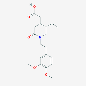 (1-(2-(3,4-Dimethoxy-phenyl)-ethyl)-5-ethyl-2-oxo-piperidin-4-YL)-acetic acid