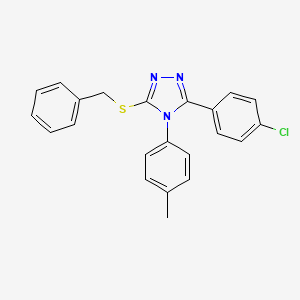 3-(benzylsulfanyl)-5-(4-chlorophenyl)-4-(4-methylphenyl)-4H-1,2,4-triazole