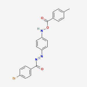 ({4-[(E)-(4-Bromobenzoyl)diazenyl]anilino}oxy)(4-methylphenyl)methanone