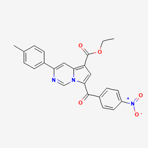 Ethyl 3-(4-methylphenyl)-7-(4-nitrobenzoyl)pyrrolo[1,2-c]pyrimidine-5-carboxylate