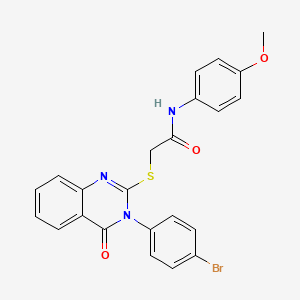 2-{[3-(4-bromophenyl)-4-oxo-3,4-dihydroquinazolin-2-yl]sulfanyl}-N-(4-methoxyphenyl)acetamide