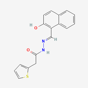 molecular formula C17H14N2O2S B11977680 N'-[(E)-(2-hydroxy-1-naphthyl)methylidene]-2-(2-thienyl)acetohydrazide 