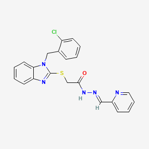 2-{[1-(2-Chlorobenzyl)-1H-benzimidazol-2-YL]sulfanyl}-N'-[(E)-2-pyridinylmethylidene]acetohydrazide