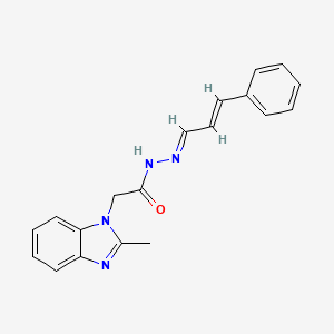 2-(2-Methyl-1H-benzimidazol-1-YL)-N'-(3-phenyl-2-propenylidene)acetohydrazide