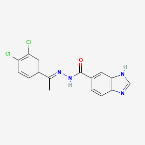 molecular formula C16H12Cl2N4O B11977815 N'-(1-(3,4-Dichlorophenyl)ethylidene)-1H-benzimidazole-6-carbohydrazide 