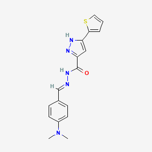 N'-{(E)-[4-(dimethylamino)phenyl]methylidene}-3-(2-thienyl)-1H-pyrazole-5-carbohydrazide