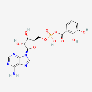 molecular formula C17H18N5O10P B1197788 2,3-二羟基苯甲酰5'-腺苷酸 