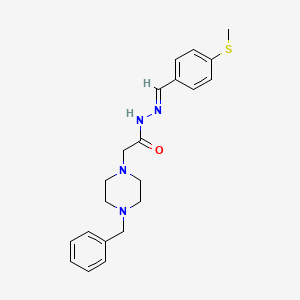 2-(4-Benzyl-1-piperazinyl)-N'-(4-(methylthio)benzylidene)acetohydrazide