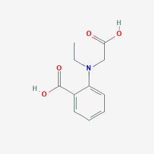 molecular formula C11H13NO4 B11978042 2-((Carboxymethyl)(ethyl)amino)benzoic acid 