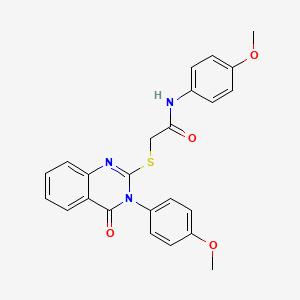 N-(4-methoxyphenyl)-2-{[3-(4-methoxyphenyl)-4-oxo-3,4-dihydroquinazolin-2-yl]sulfanyl}acetamide