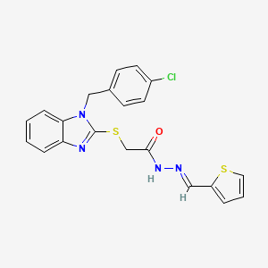 2-{[1-(4-Chlorobenzyl)-1H-benzimidazol-2-YL]sulfanyl}-N'-[(E)-2-thienylmethylidene]acetohydrazide