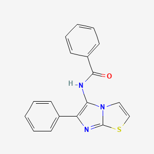 molecular formula C18H13N3OS B1197809 N-(6-phenyl-5-imidazo[2,1-b]thiazolyl)benzamide 