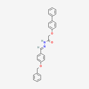 molecular formula C28H24N2O3 B11978123 N'-{(E)-[4-(benzyloxy)phenyl]methylidene}-2-(biphenyl-4-yloxy)acetohydrazide 