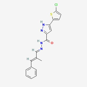 5-(5-Chlorothiophen-2-yl)-N'-(2-methyl-3-phenylallylidene)-1H-pyrazole-3-carbohydrazide