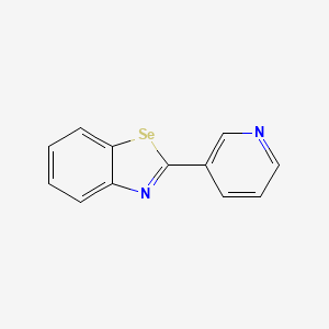 molecular formula C12H8N2Se B11978237 2-(3-Pyridyl)benzoselenazole CAS No. 24783-92-4