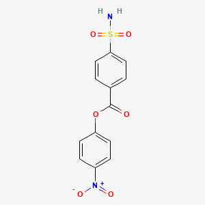 molecular formula C13H10N2O6S B1197824 4-Nitrophenyl 4-sulfamylbenzoate CAS No. 57230-00-9