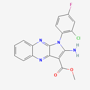 methyl 2-amino-1-(2-chloro-4-fluorophenyl)-1H-pyrrolo[2,3-b]quinoxaline-3-carboxylate