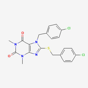 7-(4-Chloro-benzyl)-8-(4-chloro-benzylsulfanyl)-1,3-dimethyl-3,7-dihydro-purine-2,6-dione