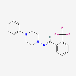 4-Phenyl-N-(2-(trifluoromethyl)benzylidene)-1-piperazinamine