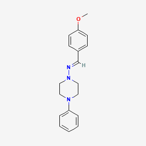 N-[(E)-(4-methoxyphenyl)methylidene]-4-phenyl-1-piperazinamine