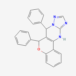 6,7-diphenyl-7,12-dihydro-6H-chromeno[4,3-d][1,2,4]triazolo[1,5-a]pyrimidine