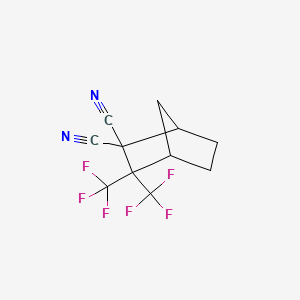 molecular formula C11H8F6N2 B1197855 3,3-Bis(trifluoromethyl)bicyclo(2.2.1)heptane-2,2-dicarbonitrile CAS No. 82947-63-5