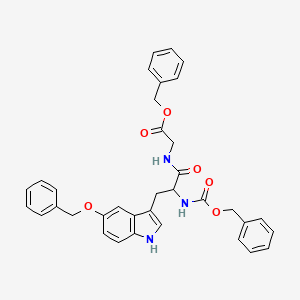 Benzyl ({2-{[(benzyloxy)carbonyl]amino}-3-[5-(benzyloxy)-1H-indol-3-YL]propanoyl}amino)acetate