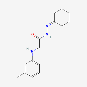 molecular formula C15H21N3O B11978639 N'-Cyclohexylidene-2-(3-toluidino)acetohydrazide CAS No. 303064-22-4