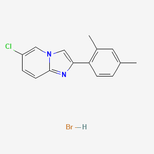 molecular formula C15H14BrClN2 B11978703 6-Chloro-2-(2,4-dimethylphenyl)imidazo(1,2-A)pyridine hydrobromide 