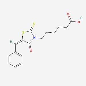 6-[(5E)-5-benzylidene-4-oxo-2-thioxo-1,3-thiazolidin-3-yl]hexanoic acid