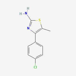 molecular formula C10H9ClN2S B1197872 4-(4-氯苯基)-5-甲基-1,3-噻唑-2-胺 CAS No. 82632-77-7
