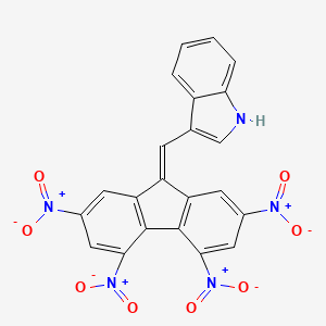 3-((2,4,5,7-Tetranitro-9H-fluoren-9-ylidene)methyl)-1H-indole