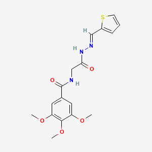 3,4,5-Trimethoxy-N-(2-oxo-2-(2-(2-thienylmethylene)hydrazino)ethyl)benzamide