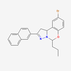 9-Bromo-2-(naphthalen-2-yl)-5-propyl-5,10b-dihydro-1H-benzo[e]pyrazolo[1,5-c][1,3]oxazine