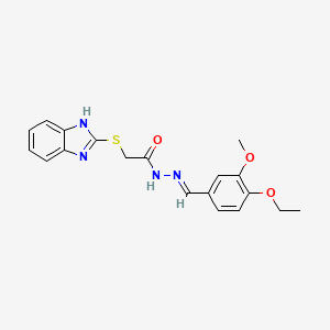 2-(1H-benzimidazol-2-ylsulfanyl)-N'-[(E)-(4-ethoxy-3-methoxyphenyl)methylidene]acetohydrazide