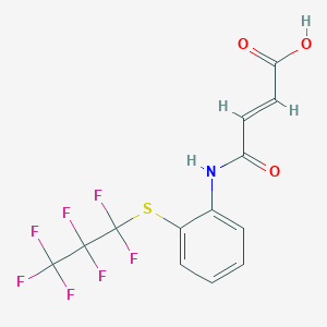 molecular formula C13H8F7NO3S B11978880 (2E)-4-({2-[(heptafluoropropyl)sulfanyl]phenyl}amino)-4-oxobut-2-enoic acid 