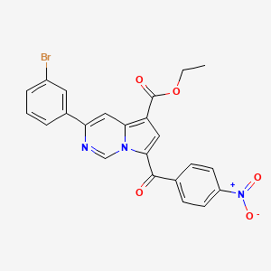 Ethyl 3-(3-bromophenyl)-7-(4-nitrobenzoyl)pyrrolo[1,2-c]pyrimidine-5-carboxylate