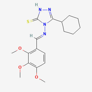 5-Cyclohexyl-4-((2,3,4-trimethoxybenzylidene)amino)-4H-1,2,4-triazole-3-thiol