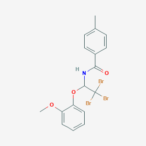 4-methyl-N-[2,2,2-tribromo-1-(2-methoxyphenoxy)ethyl]benzamide